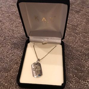 Silver cross Kay jewelry’s necklace